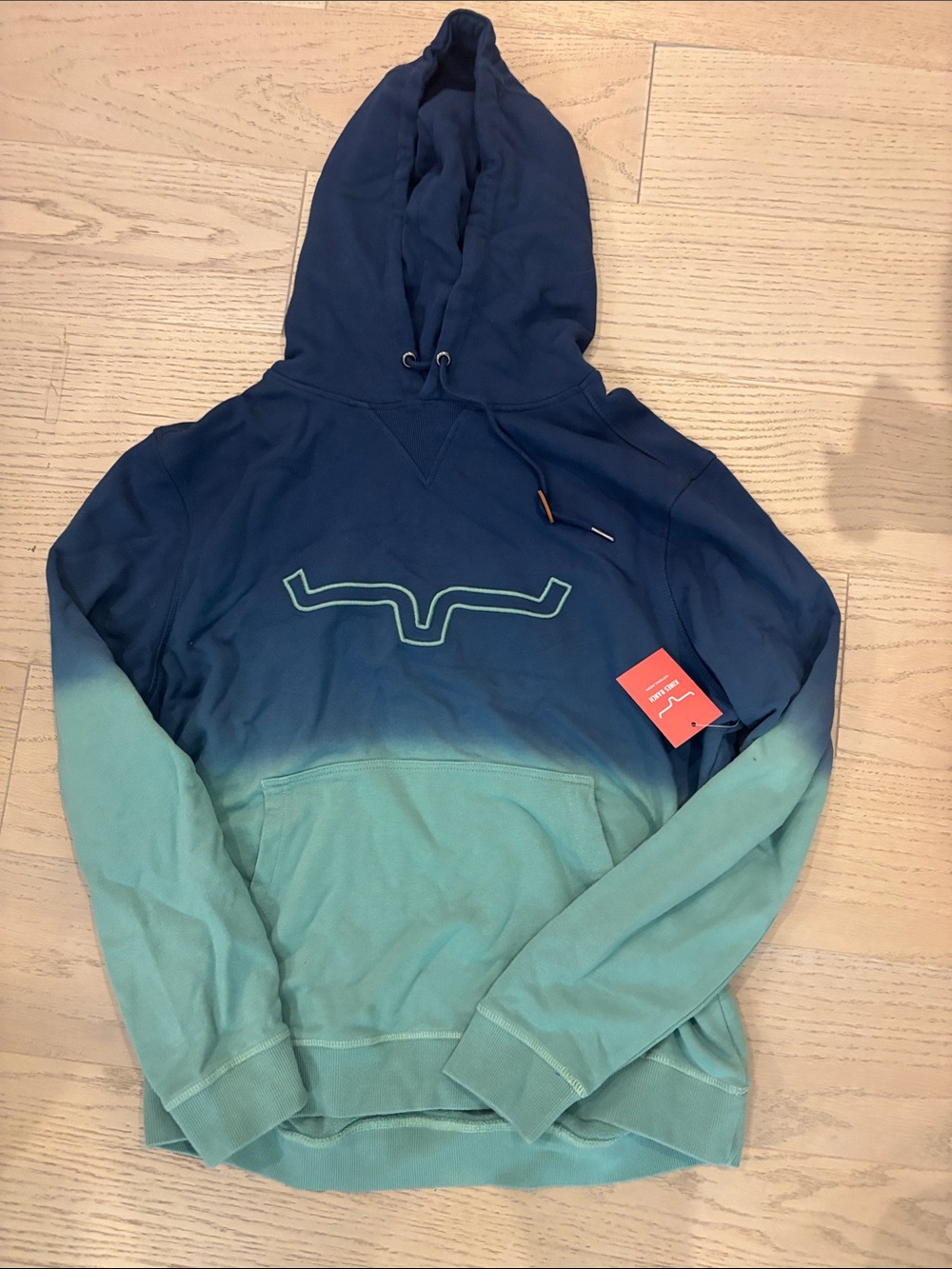 Kimes Ranch Blue to Teal Dip-Dye Hoodie